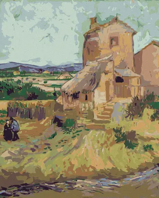 Produktbild von Zuty - Malen nach Zahlen - DIE ALTE MÜHLE (VINCENT VAN GOGH), 40x50 cm, mit Keilrahmen (bereits gespannt)