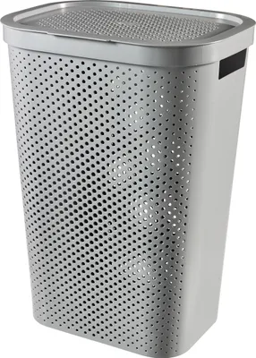 Produktbild von Curver INFINITY Wäschebox mit Lochmuster, 60 l, Grau