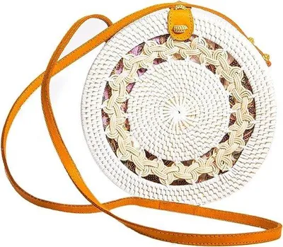 Produktbild von Famanu Handtasche Rattan Rot Damen - in Geschenkbox