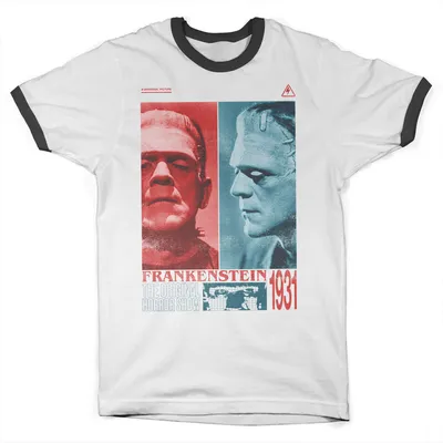 Produktbild von Frankenstein - Horror Show Ringer Tee - Large - WhiteBlack