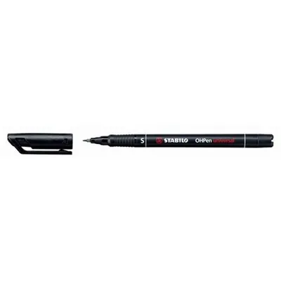 Image de Stylo à bille - STABILO OHPen universal - permanent superfine - paquet de 10 - bleu