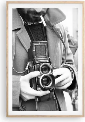 Produktbild von Gerahmtes Poster - Rahmen in heller Eiche - Die Kamera Retro Vintage - 61x91,5 cm - Wand Bild - Wanddeko - Wandbilder - Kunstposter - Wandposter - Bilderrahmen - Bilder - Kunstdruck - P2NPA61x91-5009