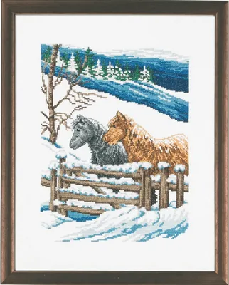 Produktbild von Permin Kreuzstich Stickpackung "Winter", Zählmuster, 29x37cm, 92-5410