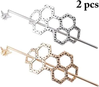 Produktbild von 2 Sets geometrische Haarklammern Clips - Legierung Haarnadeln