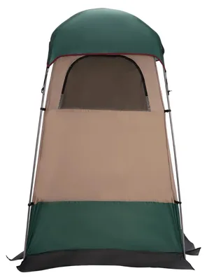 Immagine prodotto di Tenda da doccia e spogliatoio portatile per esterni - Tenda da campeggio con toilette - Impermeabile (1500 mm) - Protezione solare UPF 50+ - 160x160x240 cm - Pavimento removibile - Verde scuro