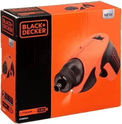 Obrázok produktu pre Akumulátorový skrutkovač BLACK+DECKER CS3651LC-QW, 3,6 V, LED, vrátane 2 skrutkovačových bitov
