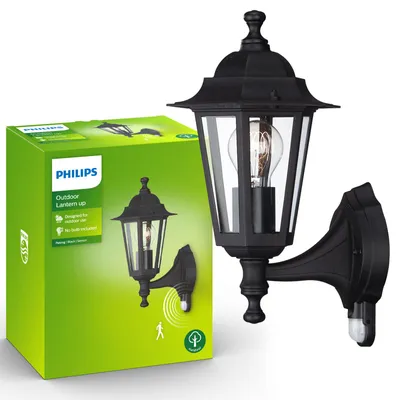 Obrázok produktu pre Philips 1747330PN, Vonkajšie nástenné osvetlenie, Čierna, Hliník, Sklo, IP44, Patio, Záhrada, I