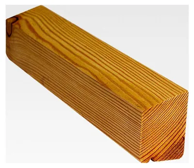 Produktbild von Querriegel aus Lärche mit abgeschrägter Wasserabrissnut, Zaunriegel 45x68 mm, Länge 110 cm