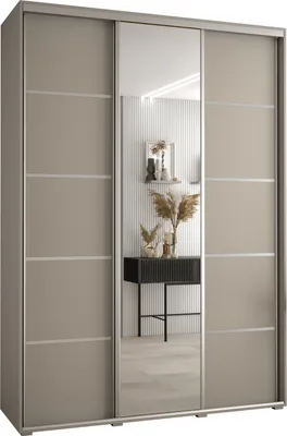 Produktbild von Kryspol Dakota 5 Schrank, drei Türen - 235,2x180x60cm - Kaschmir Silber