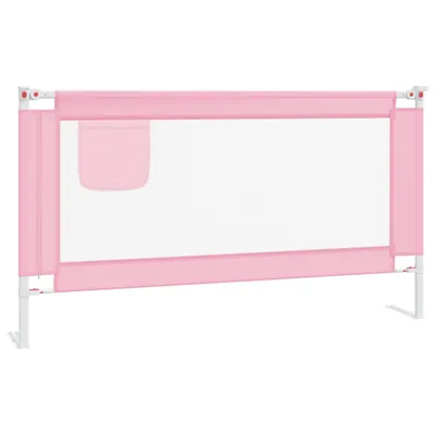 Zdjęcie produktu dla vidaXL Ochraniacz na łóżeczko dziecięce różowy 150x25 cm tkanina