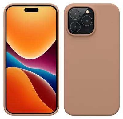 Produktbild von kwmobile Handyhülle für iPhone 14 Pro Max Hülle, für iPhone 14 Pro Max Case - Hülle Silikon - kabelloses Laden - Cappuccino