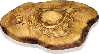 Produktbild von Schneidebrett aus Olivenholz, Küchenbrett, Frühstücksbrett, Steakbrett, aus natürlichem Holz, 28-32 cm, ideal für Antipasti, Snacks und Brot