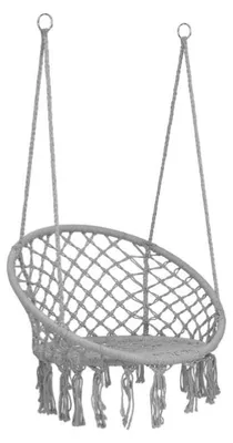 Produktbild von Hängesessel im Boho-Stil, grau