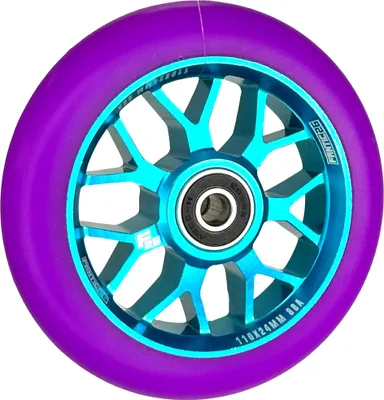 Produktbild von Fantic26 Spy7 Stunt-Scooter Rolle 110mm Abec11 Türkis/Pu Lila