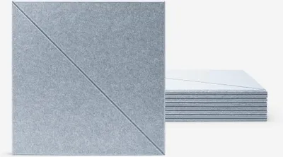 Immagine prodotto di Set di 8 pannelli fonoassorbenti decorativi 60x60 grigio Design Toon-G