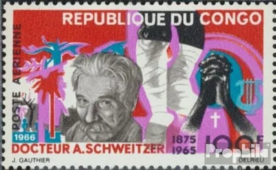 Produktbild von Briefmarken Kongo (Brazzaville) 1966 Mi 107 (kompl.Ausg.) postfrisch Albert Schweitzer