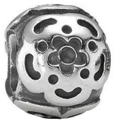 Produktbild von Pandora Charm Damen Blume Geschwärzt Sterling-Silber 790186