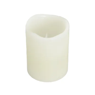 A white LED candle on a white background.