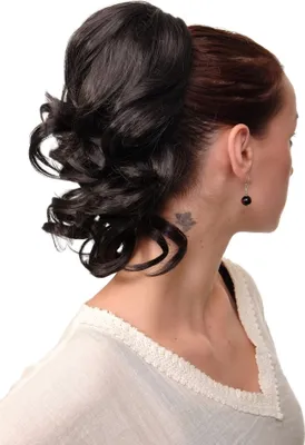 Produktbild von WIG ME UP Haarteil gewellt halblang 1 Kamm + Gummizug Dunkelbraun Modell: JL-3023