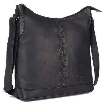Produktbild von Benthill Shopper Damen Leder - Ledertasche mit Reißverschluss - Umhängetasche aus Echtleder - Handtasche Vintage - Bag Beutel - Frauen Schulterbeutel