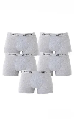 Produktbild von 5er Pack Herren Boxershorts Grau M Unterhosen Baumwolle K-67