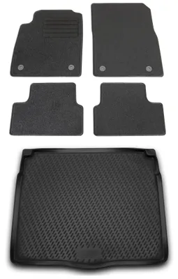 Produktbild von Gummi-Kofferraumwanne + Fußmatten Set für Opel Astra J, Bj. 12/2009-9/2015