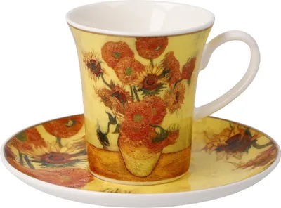Produktbild von Goebel Espressotasse Vincent van Gogh Sonnenblumen, Fine Bone China, Bunt, 100 ml, 67062321