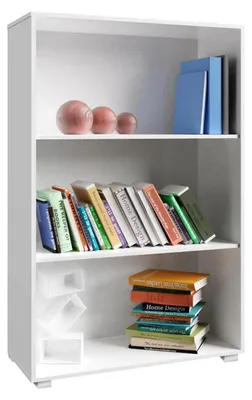 Immagine prodotto di CASARIA® Libreria Scaffale Vela 3 Ripiani 115cm Mobile Libri Ufficio Archiviazione Documenti Bianco