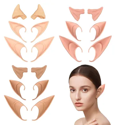 Produktbild von 9 Paar weiche Latex-Elfenohren für Cosplay und Festlichkeiten – geeignet für Kinder und Erwachsene