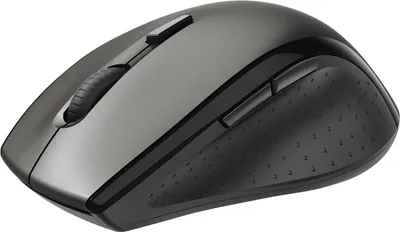 A close-up studio shot of a wireless computer mouse.