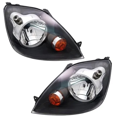 Obrázok produktu pre Predné svetlomety, čierno-šedé, H4, pre Ford Fiesta VI, modely 2005-2008, vhodné na ľavú/pravú stranu