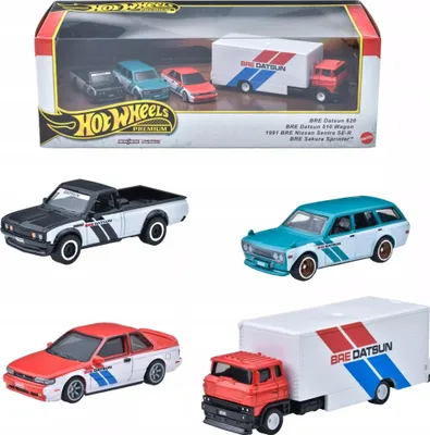 Produktbild von Hot Wheels Premium Zestaw 4 Pojazdów BRE Datsun HRT52
