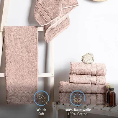 Obrázek produktu pro Měkké bavlněné ručníky, 8 kusů, vysoce savé, do koupelny, do posilovny, do hotelu