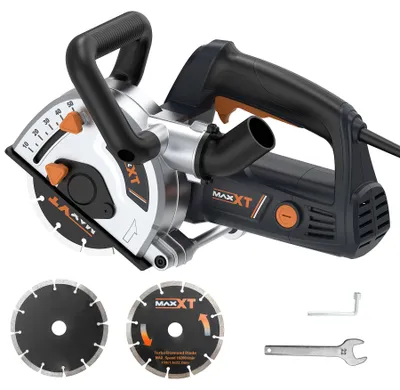 Zdjęcie produktu dla MAXXT 1700W - frezarka elewacyjna, 7000 obr./min, frezarka elewacyjna z odciągiem pyłu, maksymalna głębokość rowka