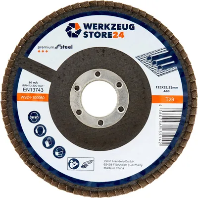 Produktbild von WS24 10x Lamellenschleifscheibe 125 mm gewölbt Aluminiumoxid K 80 - WS24-100060