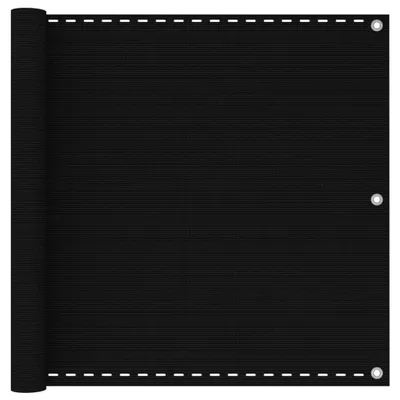Produktbild von Balkon-Sichtschutz Schwarz 90x500 cm HDPE 311034