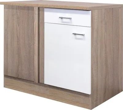 Obrázek produktu pro Rohová kuchyňská skříňka spodní Flex WellMurano/Samoa šířka 110 cm bílá