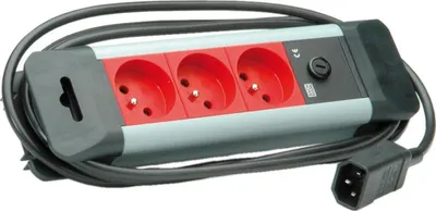 Image de BACHMANN Prise multiple UTE 3x 45°, 2,0m IEC320 C14