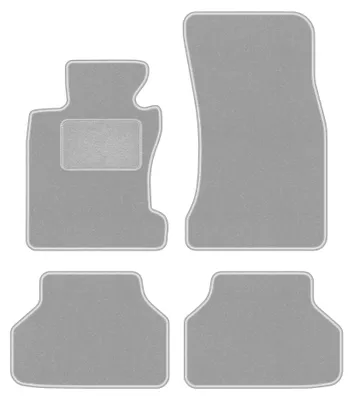Image de Tapis de sol en moquette pour BMW 5 E60 2003-2010 (Xdrive) – jeu 4 pièces, gris, sur mesure – Wielganizator OSLO