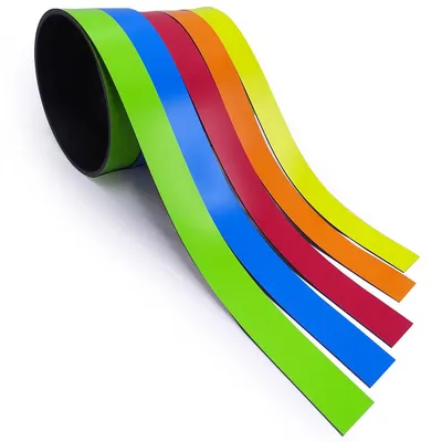 Immagine prodotto di 5x strisce magnetiche colori assortiti I nastro magnetico da 2 cm x 1 m per la marcatura su lavagne bianche scaffali calendari I etichette magnetiche I mag_211