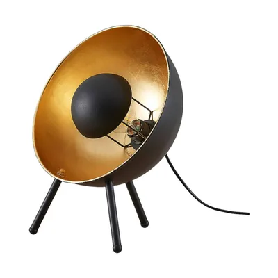 Produktbild von Lindby Tischlampe Muriel, Höhe 38 cm, schwarz, gold, Metall