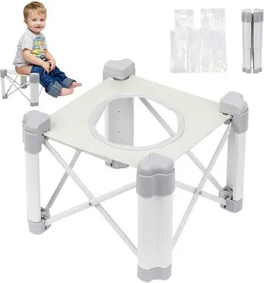 Productafbeelding van Opvouwbaar Kinderpotje voor Onderweg - Draagbaar en Compact Babytoilet