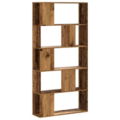 Imagen del producto de vidaXL Estantería de 5 estantes, madera reciclada, 80,5 x 23,5 x 162,5 cm, material de madera