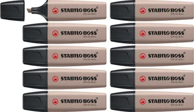 Produktbild von STABILO Textmarker -  BOSS ORIGINAL NatureCOLORS - 10er Pack - warmgrau