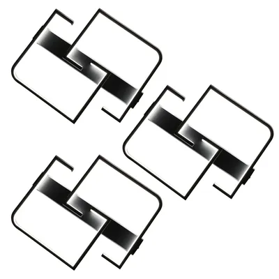 Produktbild von ZMH 3ERLED Deckenlampe LED 35W Schwarze Wohnzimmerlampe dimmbar mit Fernbedienung für Schlafzimmer Esstisch Büro Flur