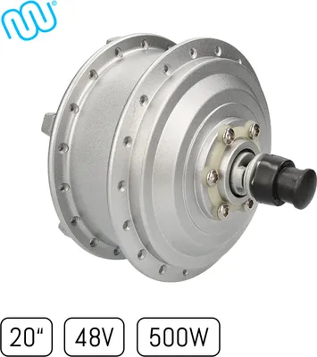 Obrázek produktu pro windmeile | přední kolo s nábojovým motorem, stříbrné, 20", 48V/500W, e-kolo, elektrokolo, pedelec