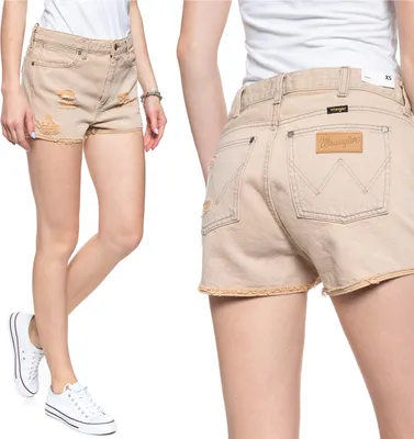 Produktbild von WRANGLER Damen, Shorts THE SHORT, Regular fit, Brązowy, kurze, hosen,