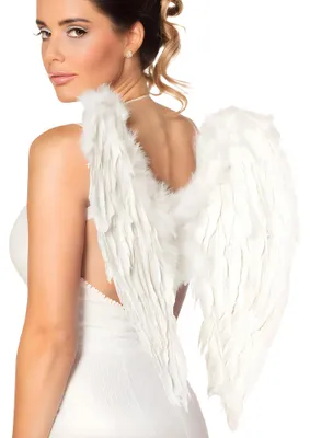 Image de Ailes d'ange carnaval blanc 50 x 50 cm