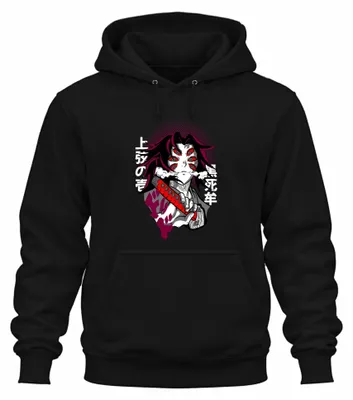 Obrázok produktu pre Šesťoký démon Samuraj Anime Katana Manga Gloomy Gift Uni mikina s kapucňou, čierna, M