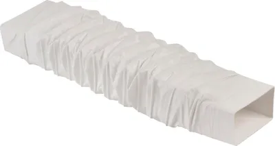 Produktbild von optimAIRo N10098 Adapter flexibel, Flachkanal Rundrohr Verbindung Luftführung, energieeffizient, Kunststoff weiß 111 x 54
